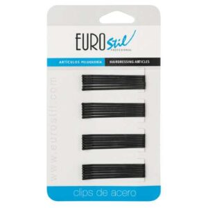 CARTON 24 CLIPS 50MM.NEGRO MATE ANTIDESLIZANTE EUROSTIL