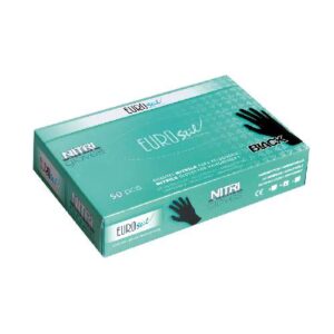 CAJA 50 GUANTES NEGROS NITRILO EUROSTIL